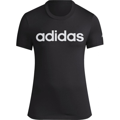 adidas Дамска тениска Adidas LOUNGEWEAR Essentials Slim Logo T-Shirt Womens - Black / White