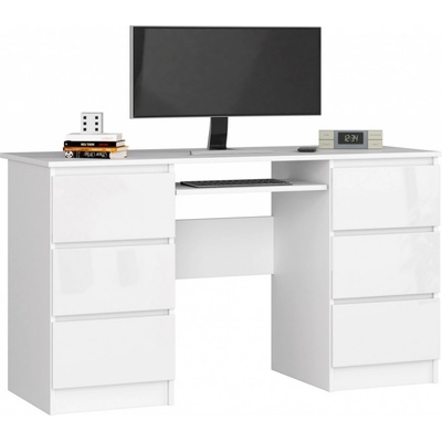 Ak Furniture A-11 135 cm bílý lesk