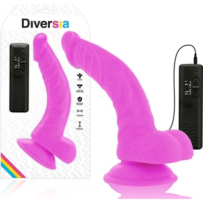 Diversia Flexible Vibrating Dildo 21.5 Cm Purple