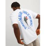 Jack and Jones Тениска Jack and Jones Men's Regular Fit Short-Sleeve T-Shirt - Bright White