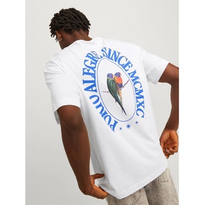 Jack and Jones Тениска Jack and Jones Men's Regular Fit Short-Sleeve T-Shirt - Bright White
