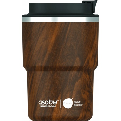 Asobu termohrnek The Mini Pick Up Wood 355 ml keramická úprava světlé dřevo