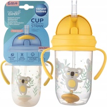 Canpol Babies nevylievací hrnček so slamkou a závažím Exotic Koala žltý 270 ml