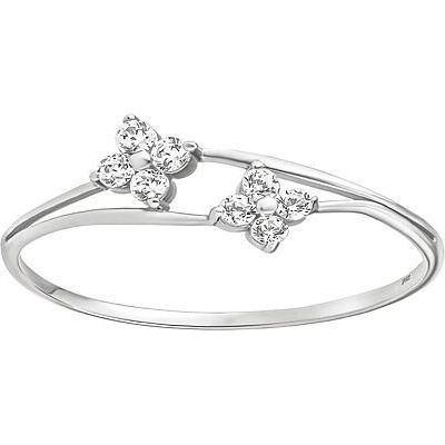 SILVEGO Zlatý prsten Deidra s Brilliance Zirconia z bílého zlata FNNNP229BRGW