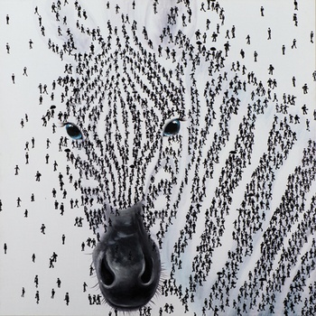 imageLAND АКРИЛНА КАРТИНА zebra from figures (354116)