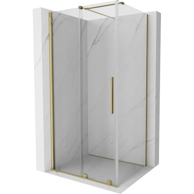 Mexen Velar плъзгаща се душ кабина 120 x 110 см, прозрачна, златна - 871-120-110-01-50 (871-120-110-01-50)