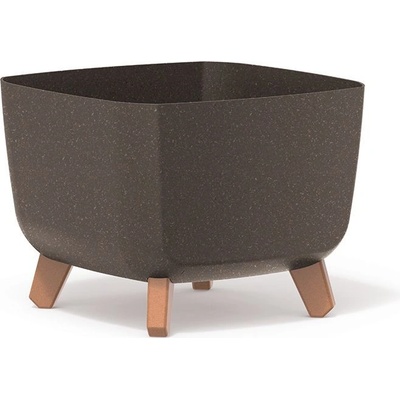 Prosperplast Květináč GRACIA SQUARE ECO WOOD kávový 29 cm