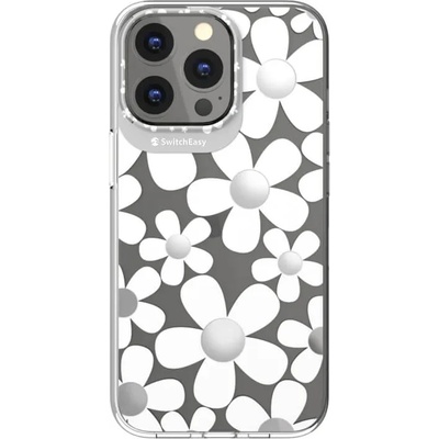 SwitchEasy Artist Fleur Case - дизайнерски хибриден удароустойчив кейс за iPhone 13 (прозрачен)