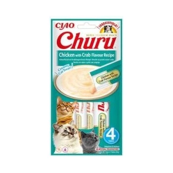INABA Cat Churu Pyré kura s krabom 4 x 14 g
