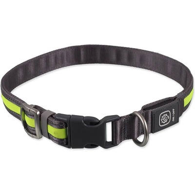 Dog Fantasy USB LED Нахъбващ нашийник S-M зелен 35-50 см