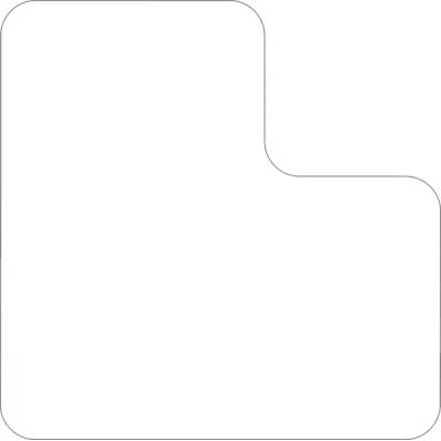 Samolepicí značení umístění palet WT-5610, tvar ''L'' – lehčený hliník, bílá, 125×125×75 mm, balení 25 ks