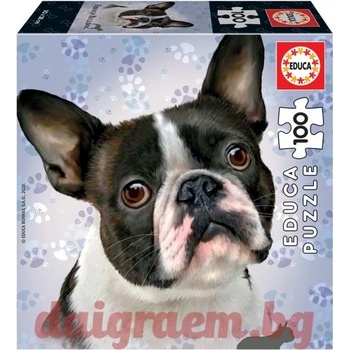 Image 1 of Educa Пъзел educa 18802 - 100 части - Френски булдог (edu18802)
