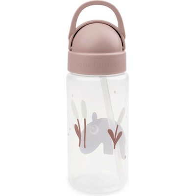 Done by Deer láhev s brčkem Ozzo růžová 350 ml