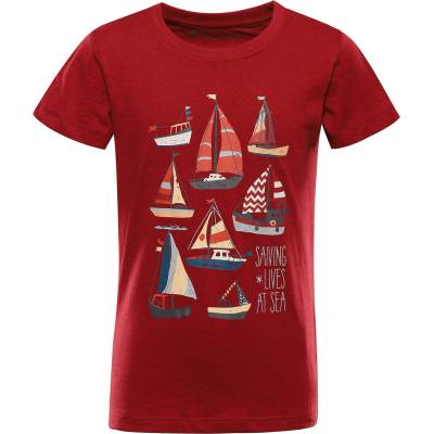 Alpine Pro Детска тениска от немачкащ се материал ALPINE PRO BIGERO 2 кардинал вариант pb ALPINE PRO | Cherven | Момчешки | 92-98