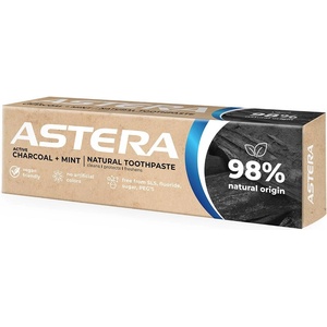 Astera Natural Паста за зъби Charcoal + Mint, 75 ml