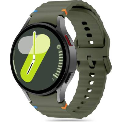 Силиконова каишка за Samsung Galaxy Watch 4/5/5 Pro/6/7/FE от Tech-Protect Silicone Sport - Army Green (5906302313464)