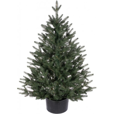 zanapo.cz Umělý vánoční stromeček Smrk Reyma 100% v květináči tmavá 110 cm – Zbozi.Blesk.cz