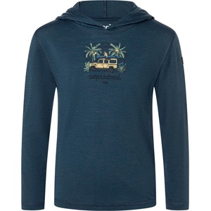 super. natural Детски вълнен пуловер super. natural Kid's Tropicar Light Hoodie - Blueberry / Various - размер 128 (EU) (704-5805-0114)
