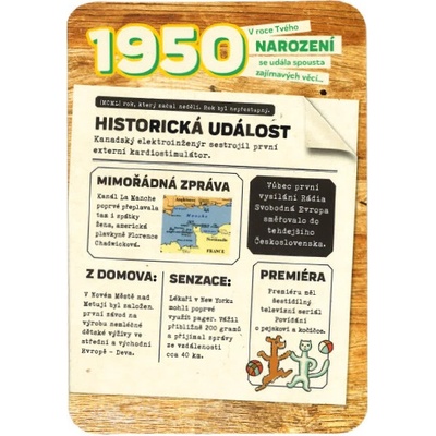 Blahopřaní 1950 - česky