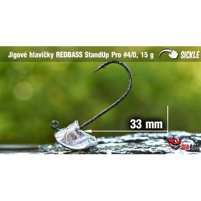 Red Bass jigová hlava StandUp Pro Sickle vel.4 15g