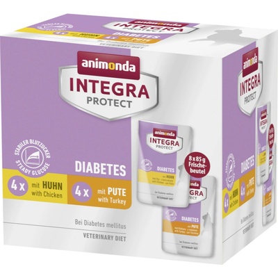 animonda Integra Protect Adult Diabetes míchané balení kuřecí a krůtí 8 x 85 g