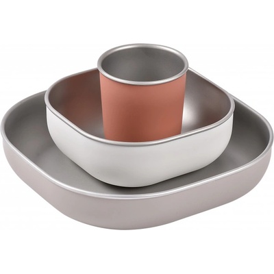 Beaba Jedálenská sada nerez Terracotta 3 dielna