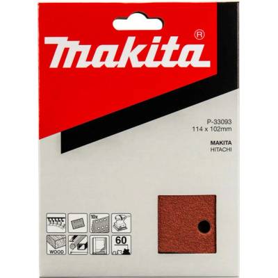 Brúsny papier 114 x 102 mm (suchý zips velcro, 6 otvorov) MAKITA P-33093