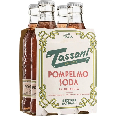 Tassoni Pompelmo Soda 4 x 180 ml