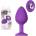 Силиконов плъг с вграден кристал, 8см. - Anal Plug Cutie Medium Purple (4012-06LOLA)