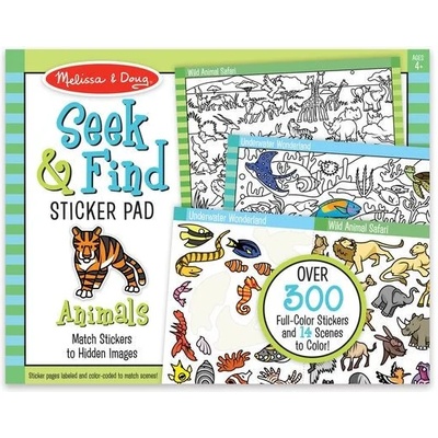 Melissa & Doug - Творчески комплект за оцветяване със стикери - Животни