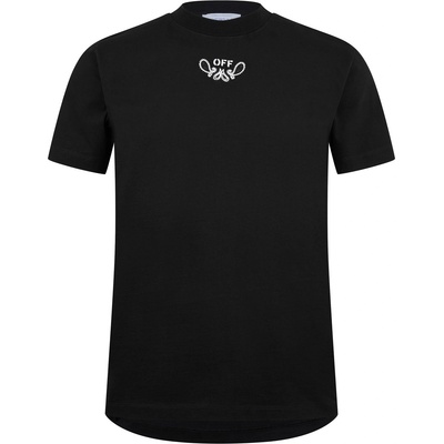 OFF WHITE Тениска OFF WHITE Men's Bandanna Skate Cotton Crew Neck T-Shirt - Black White