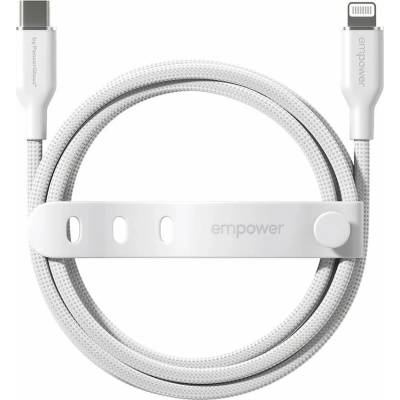 PanzerGlass EM41725 empower opletený nabíjací USB-C na Lightning 1,2m bílý