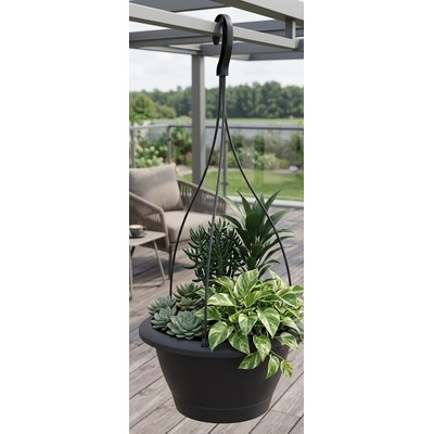 Prosperplast Závesný kvetináč Respana W DREW210 20,8cm antracit
