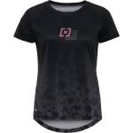 Horsefeathers Дамска фланелка с къс ръкав за колоездене Horsefeathers Women's Deco Bike Jersey Cycling jersey - Black / Cheetah - размер XS (156-2800-0111)