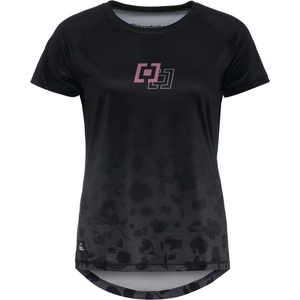 Horsefeathers Фланелка с къс ръкав за колоездене Horsefeathers Women's Deco Bike Jersey Cycling jersey - Black / Cheetah - размер XS (156-2800-0111)