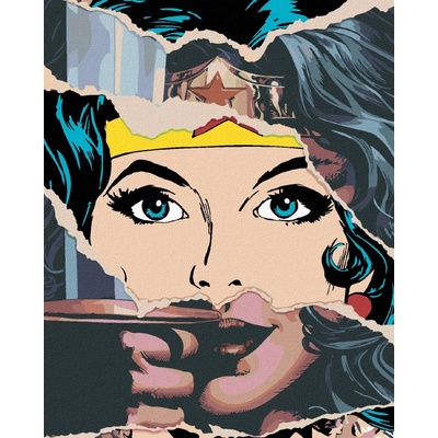 Zuty Wonder woman papír 40×50 cm vypnuté plátno na rám 8596530193050