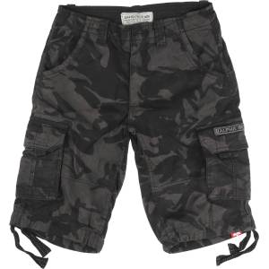 Alpha Industries мъжки къси панталони ALPHA INDUSTRIES - Jet - black camo_191200C