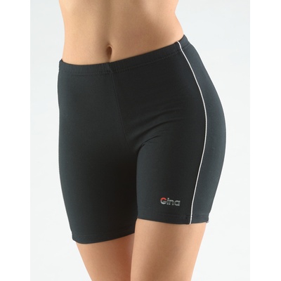 Gina šortky delší s barevnými paspulemi 93000P černá bílá