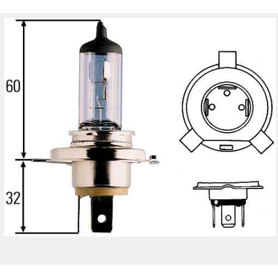 Hella 8GJ002525-481 H4 P43T 12V 60/55W