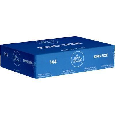Love Match Bulk-Pack: King Size, 144 extra large condoms