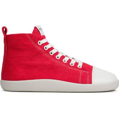 Ahinsa Shoes dámské tenisky Comfort Street Ankle konopné červené