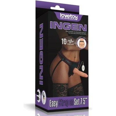 Lovetoy Easy Strapon Set Vibration 7.5″ 19 cm