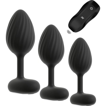 Anos RC Butt Plug Set with Vibration Black