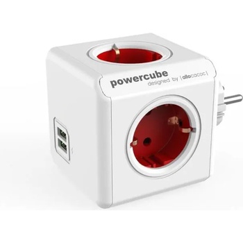 allocacoc PowerCube Original 4 Plug + 2 USB (1202RD)