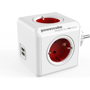 allocacoc PowerCube Original 4 Plug + 2 USB (1202RD)