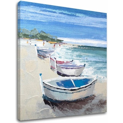 Obraz na plátne LOĎKY V PRÍSTAVE - 50x50 cm