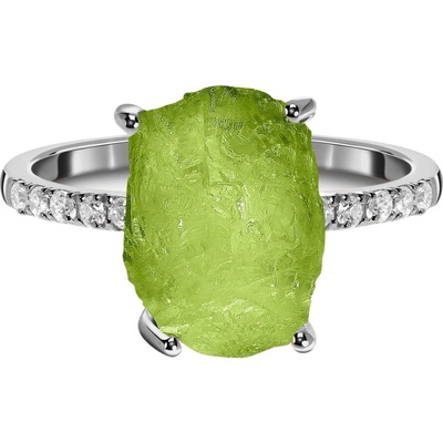 Silenti Jewelry Сребърен пръстен "Перидот" - 10 - 62 мм (19.7мм диам. )
