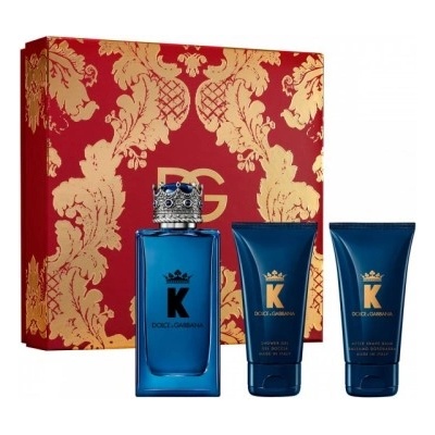 Dolce&Gabbana Комплект за мъже Dolce&Gabbana K by Dolce&Gabbana - Eau de Toilette 100 мл + Афтършейв балсам 50 мл + Душ гел 50 мл