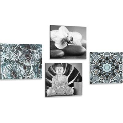 Set obrazů zajímavá kombinace Feng Shui - 4x 40x40