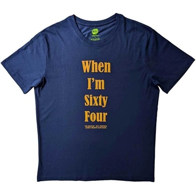 The Beatles When I'm Sixty Four (Back Print) Blue L Риза (<![CDATA[BEATTEE401MBL03]]>)